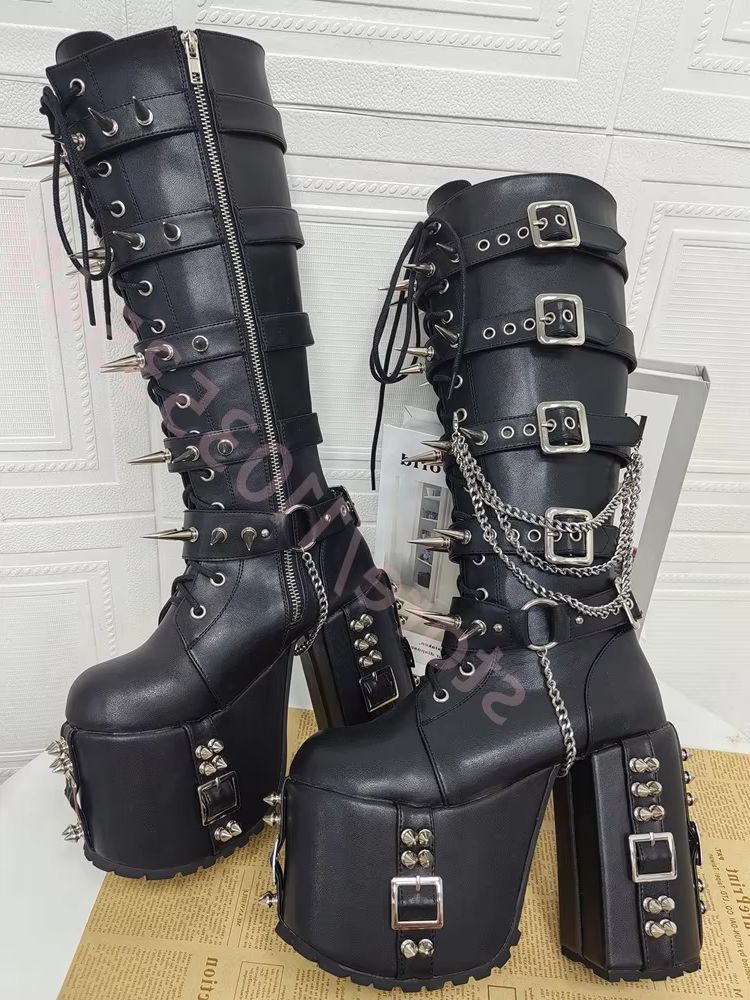 Punk Tarzı Platform Motosiklet - Street Fashion Y2K incelemesi ve fiyatı